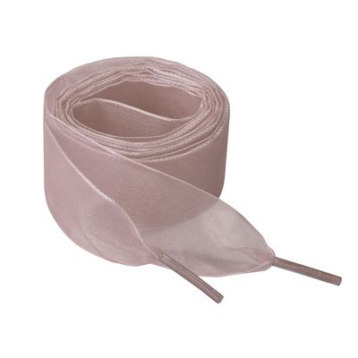 Allegra K 2 Pairs Flat Snow Yarn Shoelaces 2.5cm/4cm Wide Transparent Shoe Laces for Sneakers 100cm/39 Light Brown