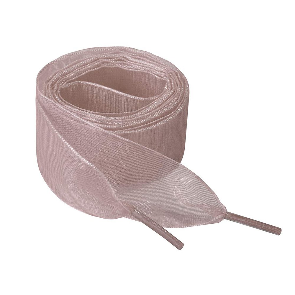 Allegra K 2 Pairs Flat Snow Yarn Shoelaces 2.5cm/4cm Wide Transparent Shoe Laces for Sneakers 100cm/39 Light Brown