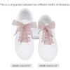 Allegra K 2 Pairs Flat Snow Yarn Shoelaces 2.5cm/4cm Wide Transparent Shoe Laces for Sneakers 100cm/39 Light Brown view 2