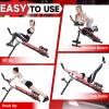 Bigzzia Adjustable Ab Exercise Bench, 12.6kg, Full Body Exercise Equipment with LCD Monitor, 330lbs Capacity, Flat Adjustment, Polyurethane Foam, Alloy Steel Frame, Foldable for Storage view 2