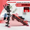Bigzzia Adjustable Ab Exercise Bench, 12.6kg, Full Body Exercise Equipment with LCD Monitor, 330lbs Capacity, Flat Adjustment, Polyurethane Foam, Alloy Steel Frame, Foldable for Storage view 4