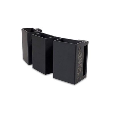 Triple Magazine Pouch (OWB) for Smith & Wesson (S&W) Shield, 9mm and .40 Cal, (Single Stack) Magazines, 3 in a Row,Adjustable Belt Loops fit: 1.5 inch and 1.75 inch Belts