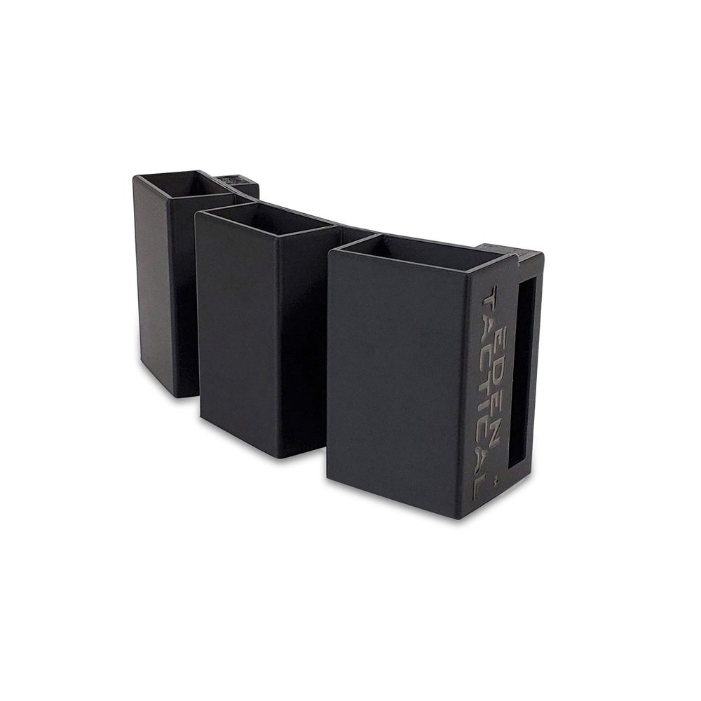 Triple Magazine Pouch (OWB) for Smith & Wesson (S&W) Shield, 9mm and .40 Cal, (Single Stack) Magazines, 3 in a Row,Adjustable Belt Loops fit: 1.5 inch and 1.75 inch Belts