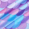 Belovance Leotards for Girls Gymnastics Unicorn Athletic Dance Wear Shiny Rainbow Blue Hotpink (Mermaid Purple, 7-8 Years) view 4