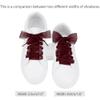 Allegra K 2 Pairs Flat Snow Yarn Shoelaces 2.5cm/4cm Wide Transparent Shoe Laces for Sneakers 100cm/39 Dark Wine Red view 2