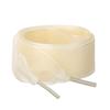 Allegra K 2 Pairs Flat Snow Yarn Shoelaces 2.5cm/4cm Wide Transparent Shoe Laces for Sneakers 100cm/39 Light Yellow view 1