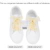 Allegra K 2 Pairs Flat Snow Yarn Shoelaces 2.5cm/4cm Wide Transparent Shoe Laces for Sneakers 100cm/39 Light Yellow view 2