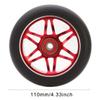 Z-FIRST 2Pcs 110mm Pro Scooter Wheels with ABEC 9 Bearings Fit for MGP/Razor/Lucky Envy/Vokul Pro Scooters Replacement Wheels (A-Red) view 2