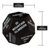 Juliet Paige Exercise Dice for Fitness, Gym Workouts, WOD, Home Bodyweight HIIT, and Adult Sports Training - 4 Inches in Diameter - 12 Sided (White (Intermediate)) view 3