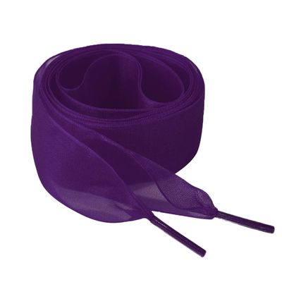 Allegra K 2 Pairs Flat Snow Yarn Shoelaces 2.5cm/4cm Wide Transparent Shoe Laces for Sneakers 100cm/39 Dark Purple