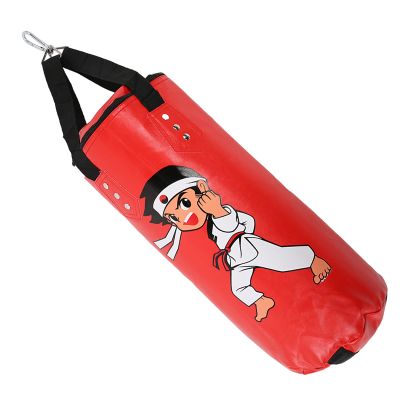 Keenso Children Boxing Sandbag, Kids Punching Bag Hanging Type Kid Muay Thai Training Hollow Equipment(60CMRed)