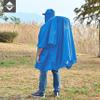 onewind Hooded Rain Poncho for Men and Women Versatile Survival Shelter Camping Gear Rain Coat Jacket Waterproof Breathable lightweight reusable, and packable for Backpacking and Cycling, Blue view 2