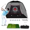 Gagalileo Golf Net: 12x7FT Backyard Driving Real Golf Ball Practice Hitting Training by Turf Mat Target Indoor Outdoor Chipping Swing Gift for Golfers Dad Husband Men view 1