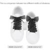 Allegra K 2 Pairs Flat Snow Yarn Shoelaces 2.5cm/4cm Wide Transparent Shoe Laces for Sneakers 100cm/39 Black view 2