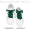 Allegra K 2 Pairs Flat Snow Yarn Shoelaces 2.5cm/4cm Wide Transparent Shoe Laces for Sneakers 100cm/39 Dark Green view 2