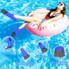 Gintenco Swim Fins, Kids Swim Training Fins for Lap Swimming, Travel Size Flippers with Mesh Bag, Silicone Swimming Fins for Kids Teens Adults Women Men view 4