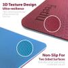Feetlu Extra Thick Exercise Yoga Mat with Strap - 2/5 Inch (10MM), Non-Slip Workout Mat for Yoga, Pilates, and Floor Exercises(Dark Red & Blue Gray) view 3