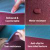 Feetlu Extra Thick Exercise Yoga Mat with Strap - 2/5 Inch (10MM), Non-Slip Workout Mat for Yoga, Pilates, and Floor Exercises(Dark Red & Blue Gray) view 4