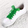Allegra K 2 Pairs Flat Snow Yarn Shoelaces 2.5cm/4cm Wide Transparent Shoe Laces for Sneakers 100cm/39 Green view 2