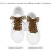 Allegra K 2 Pairs Flat Snow Yarn Shoelaces 2.5cm/4cm Wide Transparent Shoe Laces for Sneakers 100cm/39 Coffee view 2