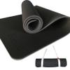 Feetlu Extra Thick Exercise Yoga Mat with Strap - 2/5 Inch (10MM), Non-Slip Workout Mat for Yoga, Pilates, and Floor Exercises(Black & Gray) view 1