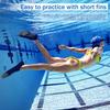 Gintenco Swim Fins, Kids Swim Training Fins for Lap Swimming, Travel Size Flippers with Mesh Bag, Silicone Swimming Fins for Kids Teens Adults Women Men view 4