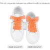 Allegra K 2 Pairs Flat Snow Yarn Shoelaces 2.5cm/4cm Wide Transparent Shoe Laces for Sneakers 100cm/39 Orange view 2