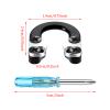 2 Sets Archery D Loop Compound Bow Metal U Nock D Ring Buckle Release Nocking Loop with Screwdrivers for Hunting Installation Accessories view 2