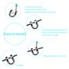 2 Sets Archery D Loop Compound Bow Metal U Nock D Ring Buckle Release Nocking Loop with Screwdrivers for Hunting Installation Accessories view 3