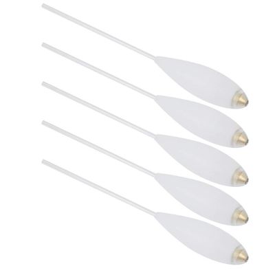 Fishing , 5pcs White + Golden Acrylic Large Floats, Slow Sinking Fishing Accessories(30g)