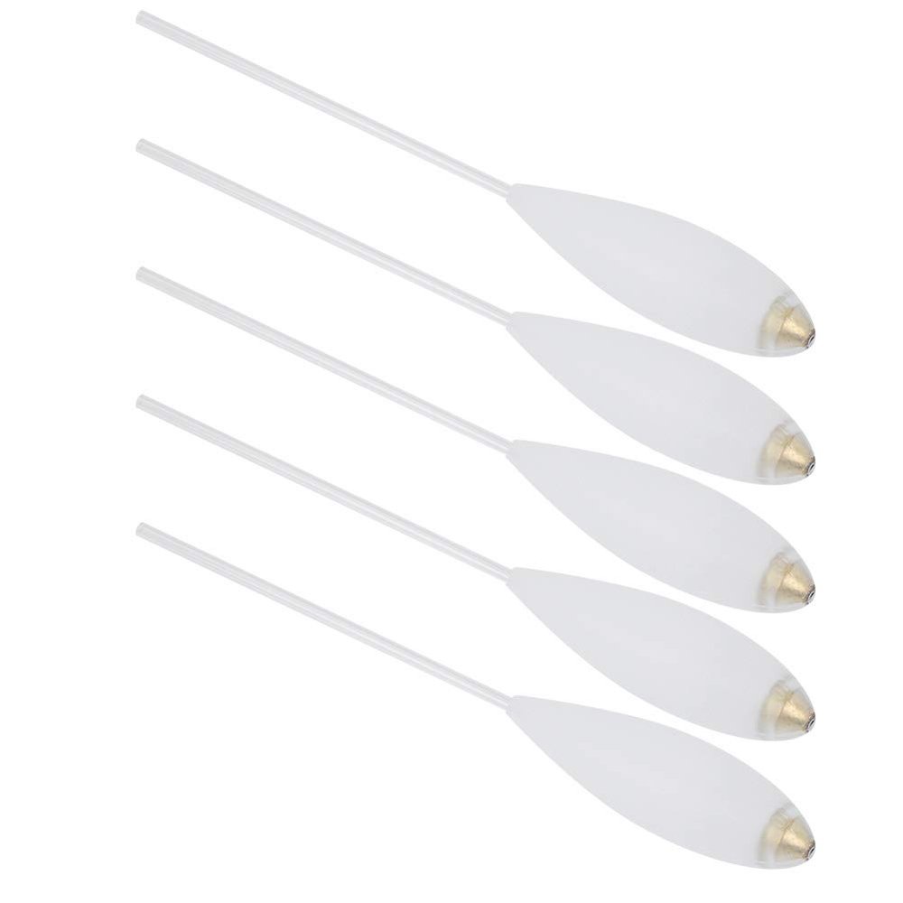 Fishing , 5pcs White + Golden Acrylic Large Floats, Slow Sinking Fishing Accessories(30g)