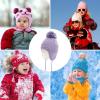 Kids Winter Beanie Hat Mittens Set Warm Fleece Hat Baby Toddler Knitted Hat & Gloves for Boys, Girls view 2