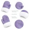 Kids Winter Beanie Hat Mittens Set Warm Fleece Hat Baby Toddler Knitted Hat & Gloves for Boys, Girls view 3
