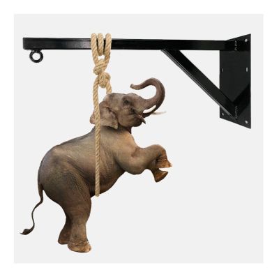 SHIJINHAO Heavy Punch Bag Wall Bracket Mounted Ceiling Frame Rings Suspension Frame Sandbag Bracket for Gym Bar Outdoor Fitness Boxing (Color : Black, Size : 60x30x15cm)