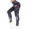 Dragon Fit High Waist Yoga Leggings with 3 Pockets,Tummy Control Workout Running 4 Way Stretch Yoga Pants (Small, Tie Dye Graphite Black Grey) view 1