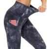 Dragon Fit High Waist Yoga Leggings with 3 Pockets,Tummy Control Workout Running 4 Way Stretch Yoga Pants (Small, Tie Dye Graphite Black Grey) view 2