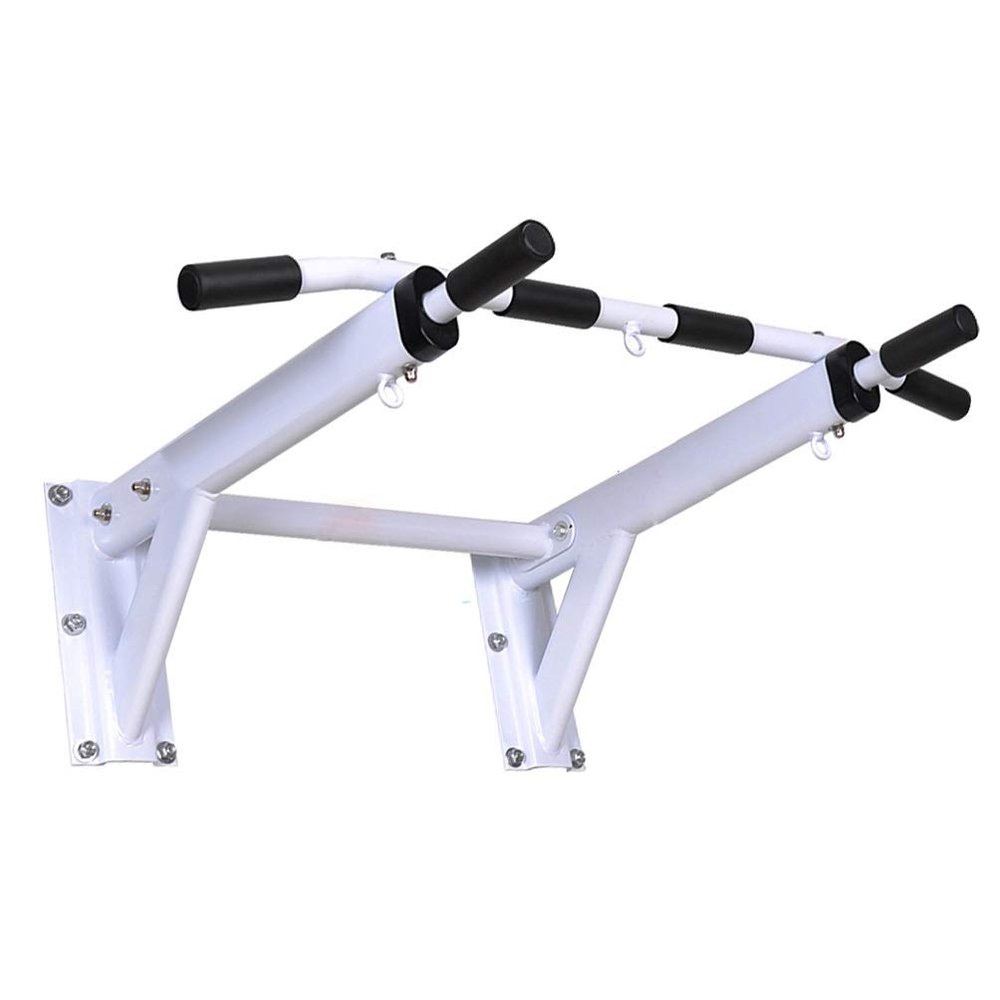 Pull-Up Bars AGYH Steel Chin Up Bar, Wall Horizontal Bar Sandbag Suspension Bar, Used for Waist Back Arm Muscle Exercise at Home and Gym, Load 400kg (Color : White)