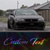 Custom Text Personalized Script Windshield Banner Decal Sticker car Truck SUV sw - 36 - Silver view 1