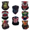SMEHCF 8 Skull Zombie Headband Bandana Balaclava Half Face Mask Shield Head Hair Scarf Neck Gaiter Hat Multipurpose For WoMen Men Breathable Reusable Washable Red Black view 1