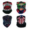 SMEHCF 4 Skull Zombie Headband Bandana Balaclava Half Face Mask Shield Head Hair Scarf Neck Gaiter Hat Multipurpose For WoMen Men Breathable Reusable Washable Red Black view 1