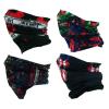 SMEHCF 4 Skull Zombie Headband Bandana Balaclava Half Face Mask Shield Head Hair Scarf Neck Gaiter Hat Multipurpose For WoMen Men Breathable Reusable Washable Red Black view 3