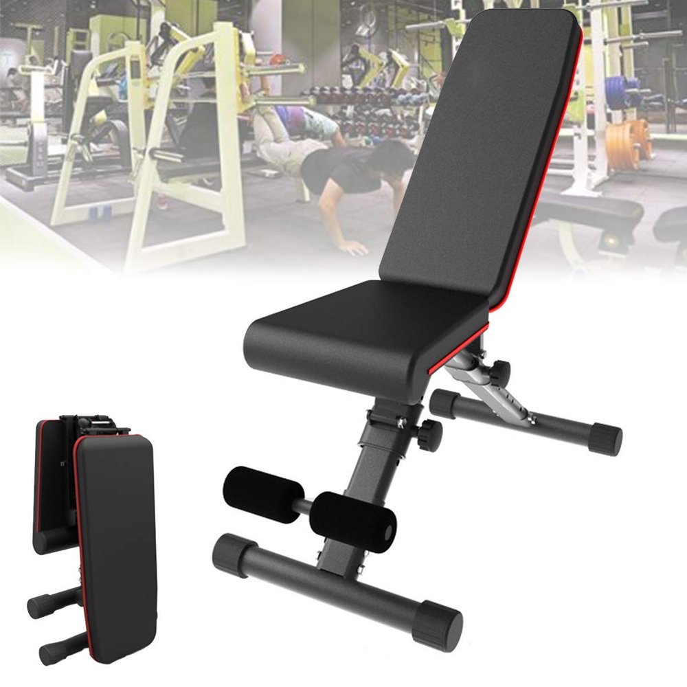 SGSG Foldable Workout AB Bench Home Gym, Weight Bench Folding Workout Bench, 7 Tilt Angle Adjustments Perfect for Multiple Workout, 400Kg Capacity