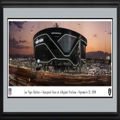Allegiant Stadium, Home of the Las Vegas Raiders - 44x18-inch Double Mat, Deluxe Framed Picture
