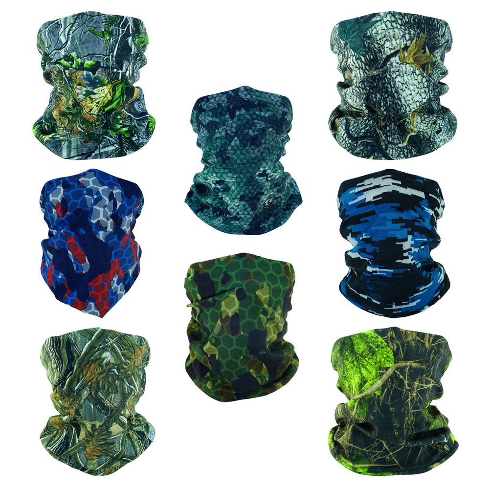 SMEHCF 8 Camo Headband Bandana Balaclava Half Face Mask Shield Head Hair Scarf Neck Gaiter Hat Multipurpose For WoMen Men Breathable Reusable Washable Brown Blue Green Black Digital Forest