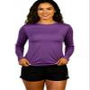 INGEAR Women's Rash Guard Shirts UPF 50+ Swim Shirt for Sun Protection Running Shirt Lightweight Quick Dry Top Sizes S-XXL (Purple, XX-Large) view 1