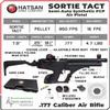 Wearable4U - Hatsan Sortie Tact Semi-Auto PCP Synthetic .177 Cal Air Pistol with 100x Paper Targets and 500x .177cal Pellets Bundle view 3