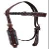 CHALLENGER Horse Western Tooled Leather Browband Headstall Breast Collar Laced Tack 78HR29B view 2