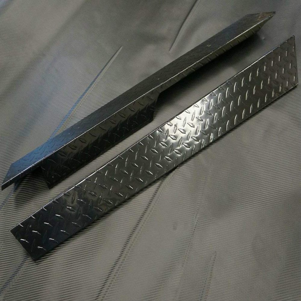 EZGO TXT Golf CART Rocker Panels - Black Diamond Plate