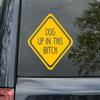 Minglewood Trading Dog up in This Bitch Vinyl Decal - Family Pet Puppy - Die Cut Sticker - 10w x 10h inches - Burgundy view 3