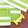Luzia Striped Workout Towel for Sweat (Pack of 4) - Premium Quality 100% Turkish Cotton - Lightweight and Super Absorbent for Exercise, Sports, Workout, Fitness, Gym, Yoga, Running (Green) view 4